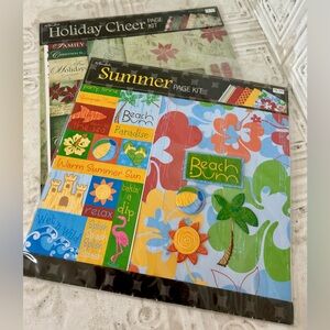 Lot of 2 - 12x12 scrapbook kits